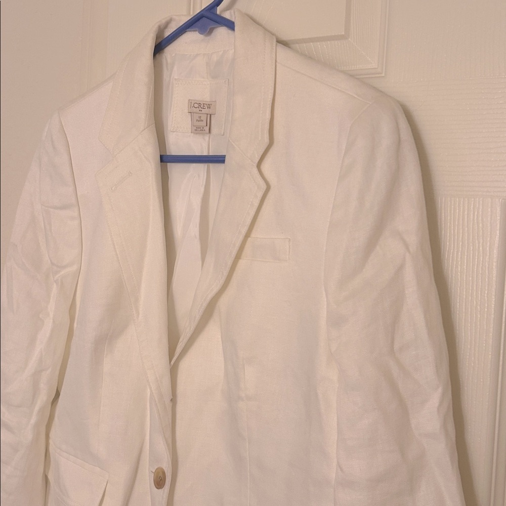 J. Crew Women's White Linen Blazer - Picture 9 of 16